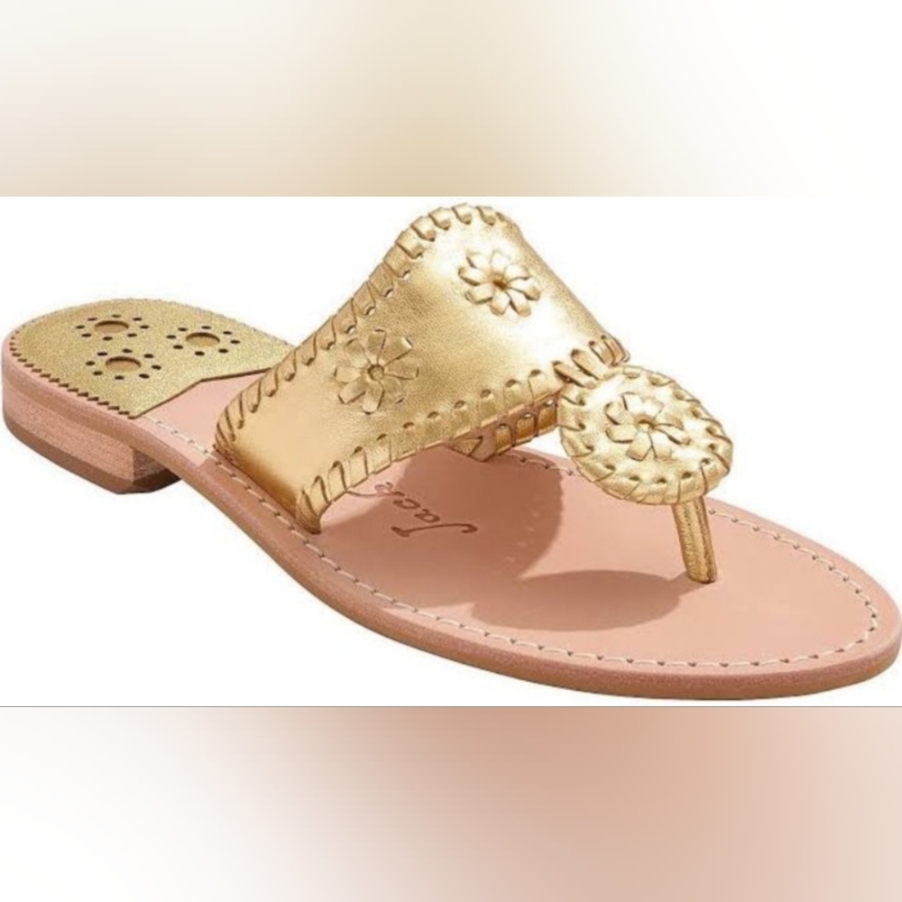 Brand New NWOT Jack Rogers gold sandals